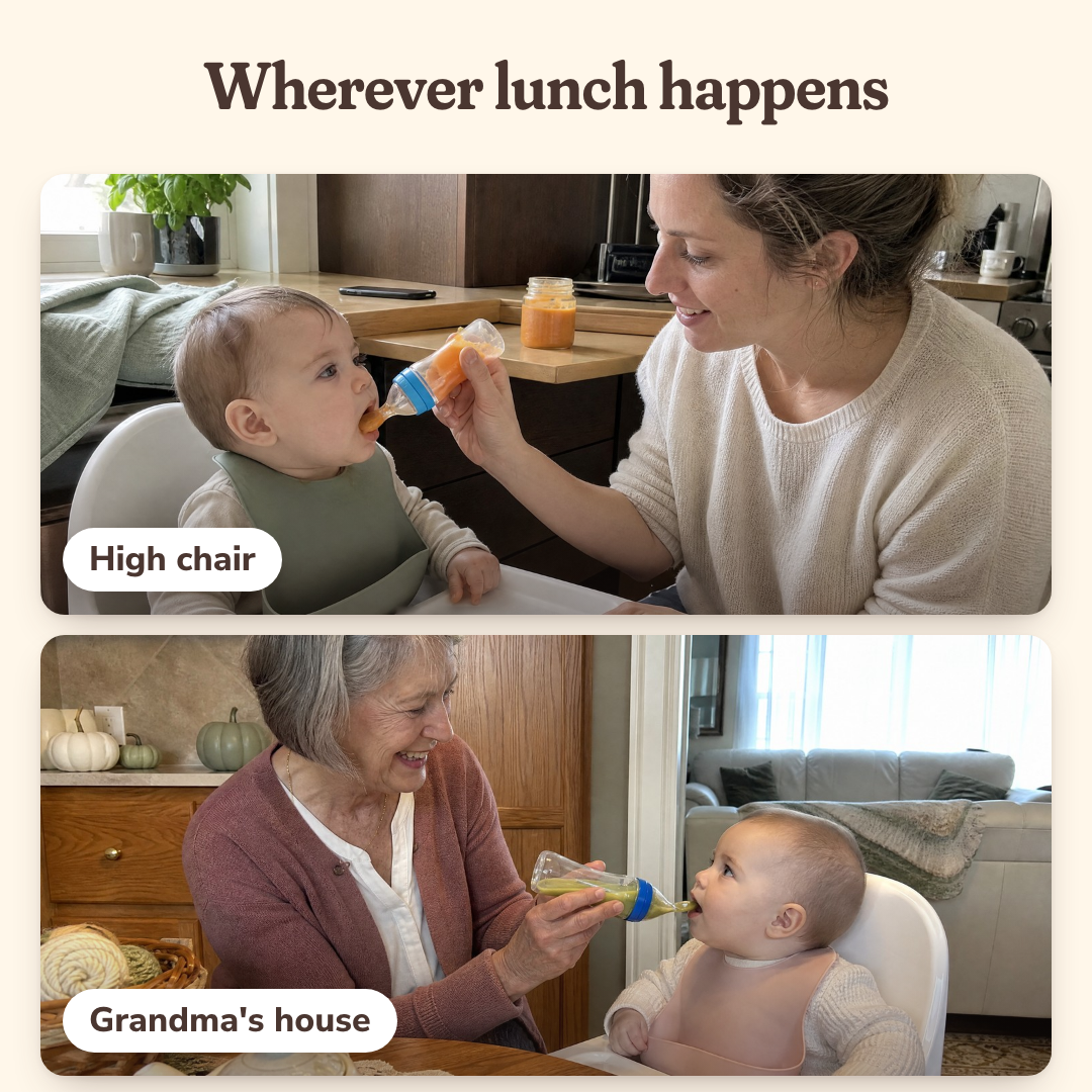 Wherever lunch happens: at the high chair and at Grandma's house