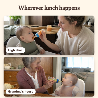 Wherever lunch happens: at the high chair and at Grandma's house